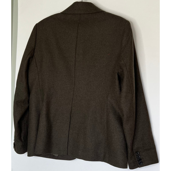 Everlane Women Size 14 NWT Green Brown Wool Blend Blazer - Picture 6 of 15